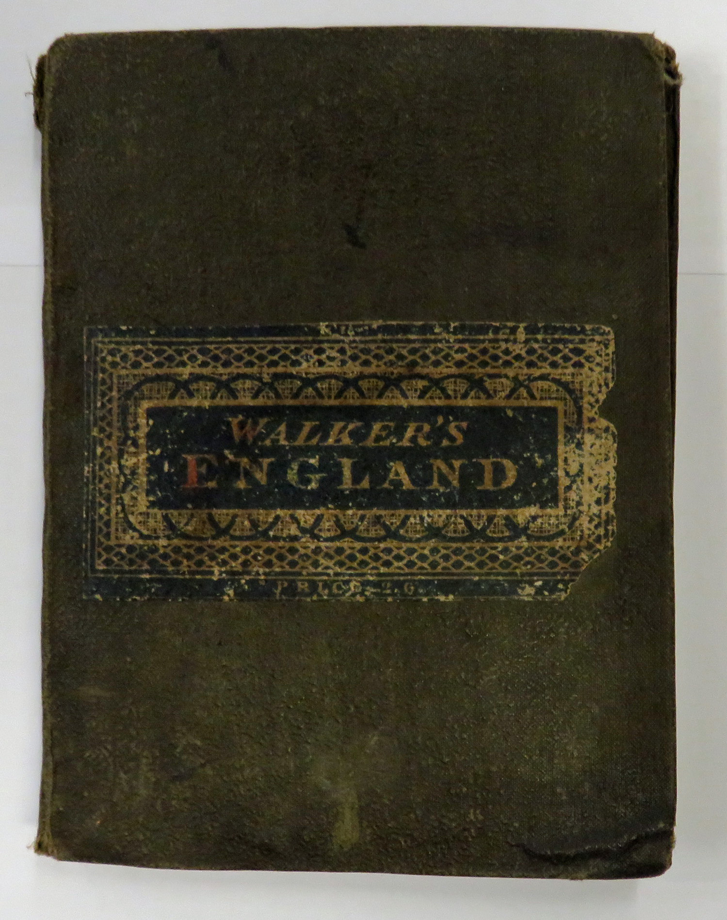 Walker's England Folding Map of England & Wales on Linen Dated 1837
