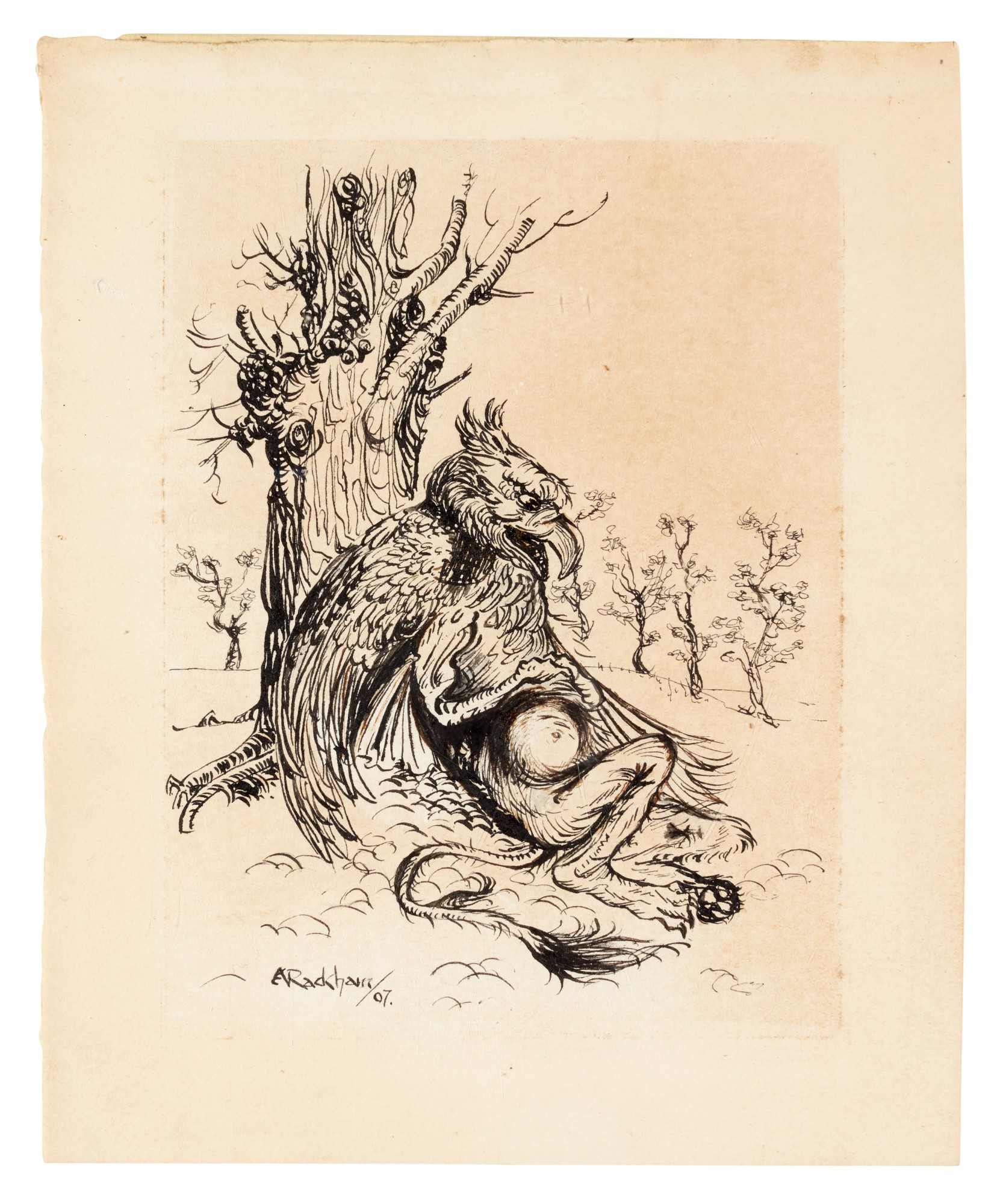 The Gryphon of Alice in Wonderland Original Arthur Rackham