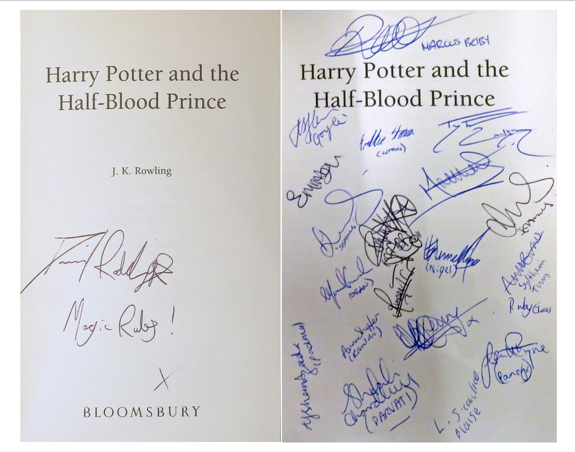 Harry Potter and the Half-Blood Prince SIGNED