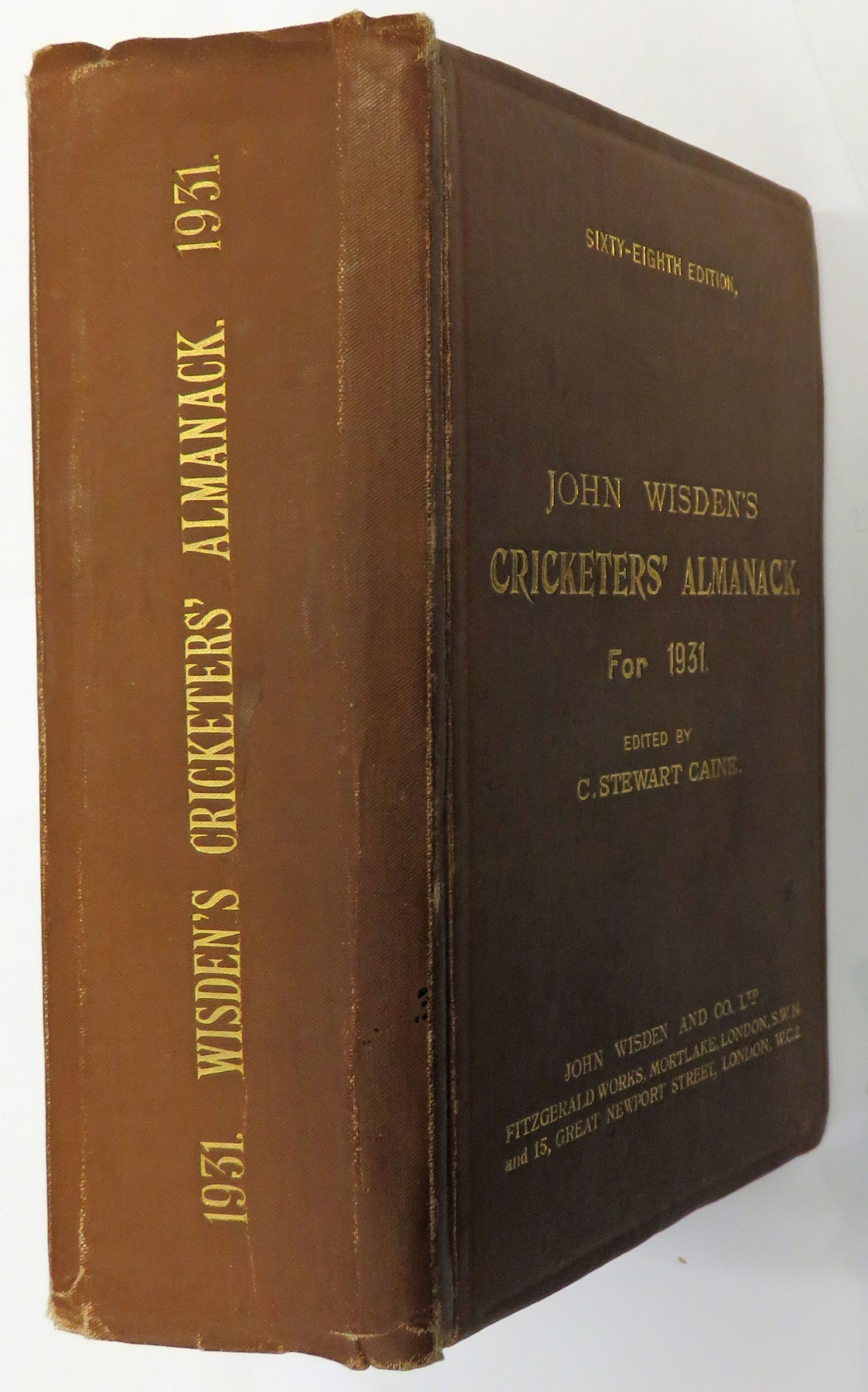 **John Wisden's Cricketers' Almanack For 1931 Hardback