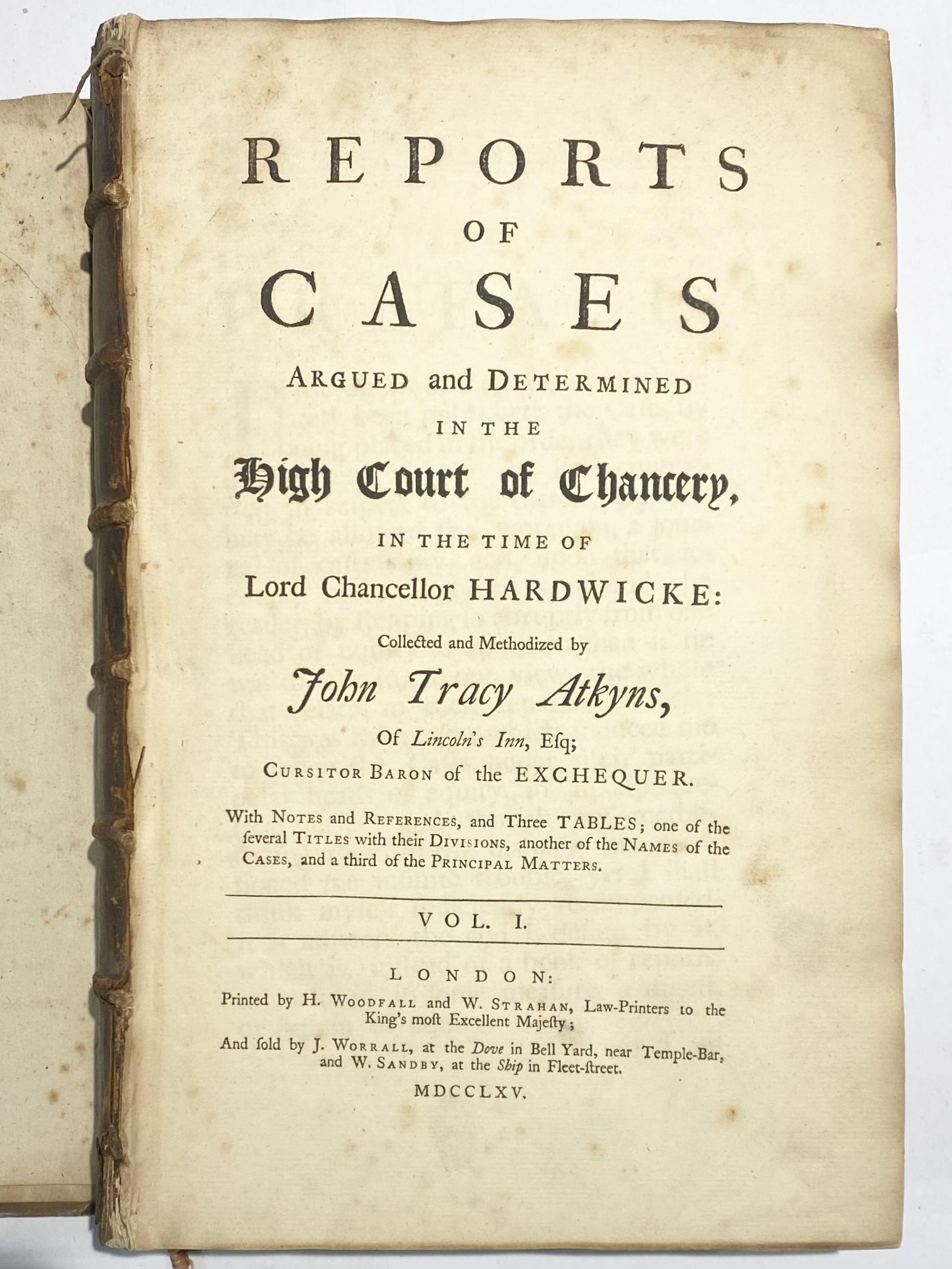 Reports of Cases Argued and Determined in the High Court of Chancery in the Time of Lord Chancellor Hardwicke