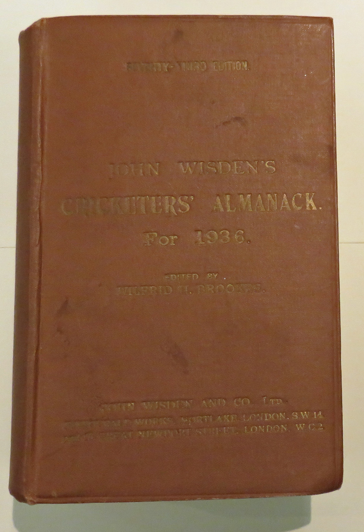 **John Wisden's Cricketers' Almanack For 1936**