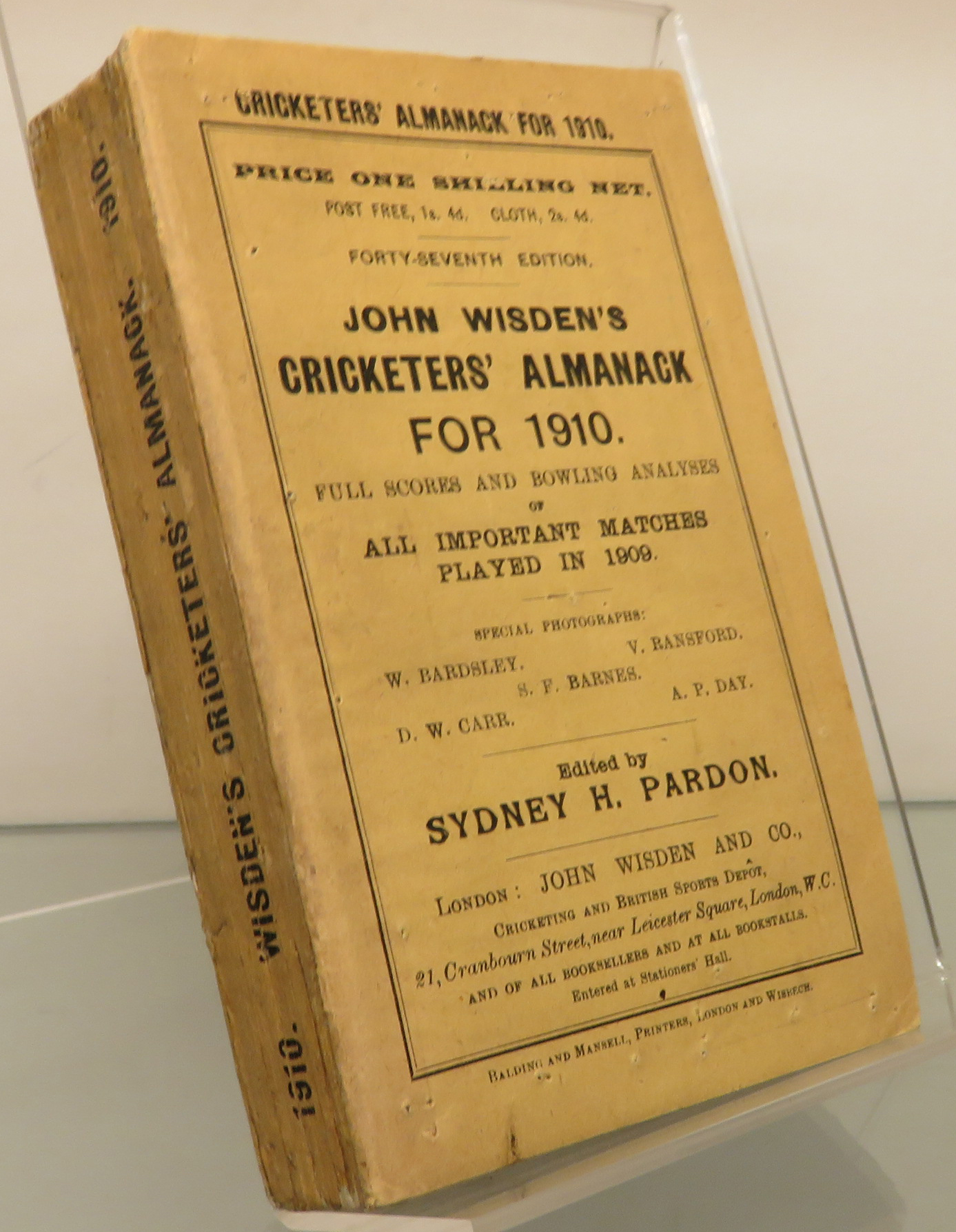 John Wisden's Cricketers' Almanack For 1910