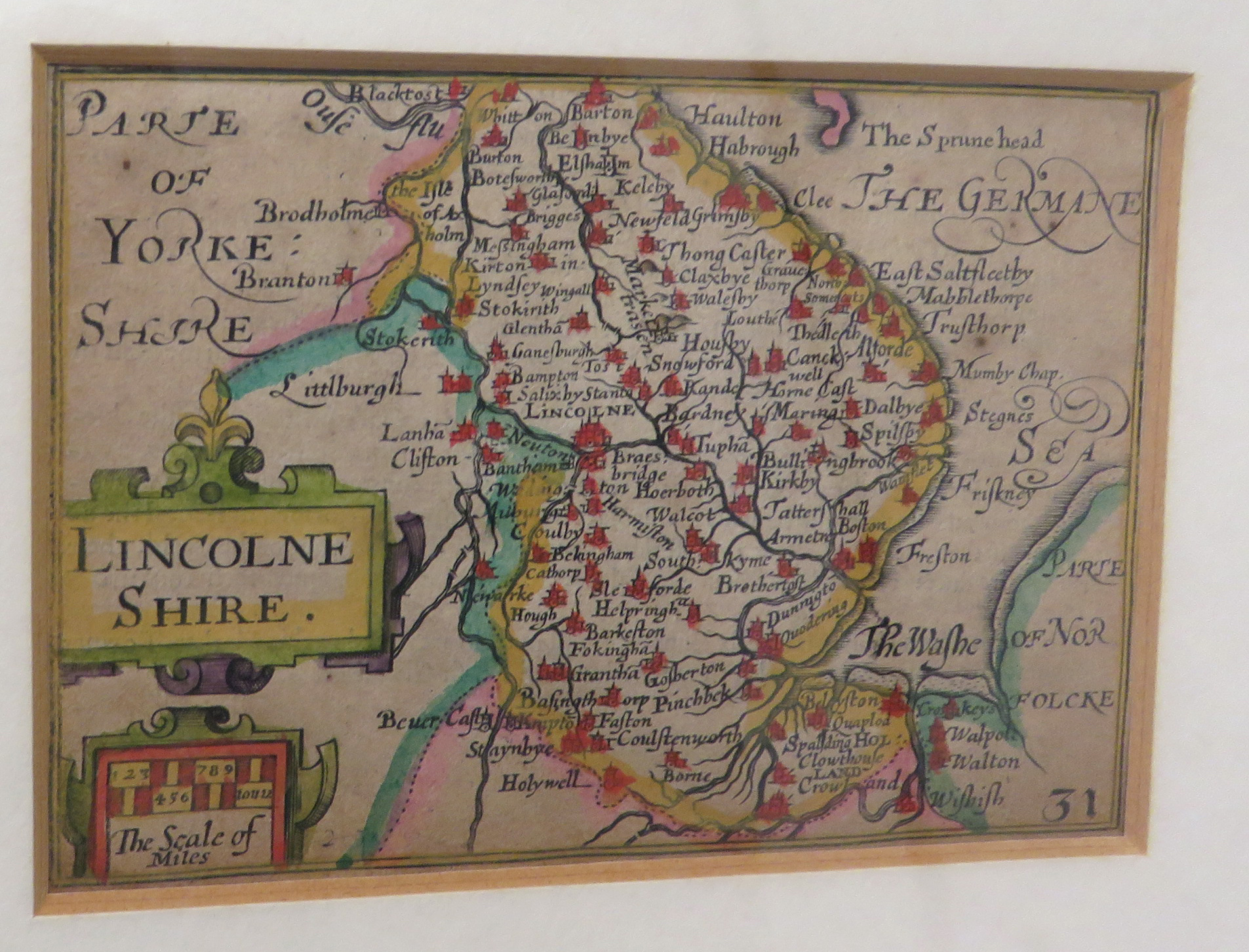 Pieter Van Den Keere Map Of Lincolneshire