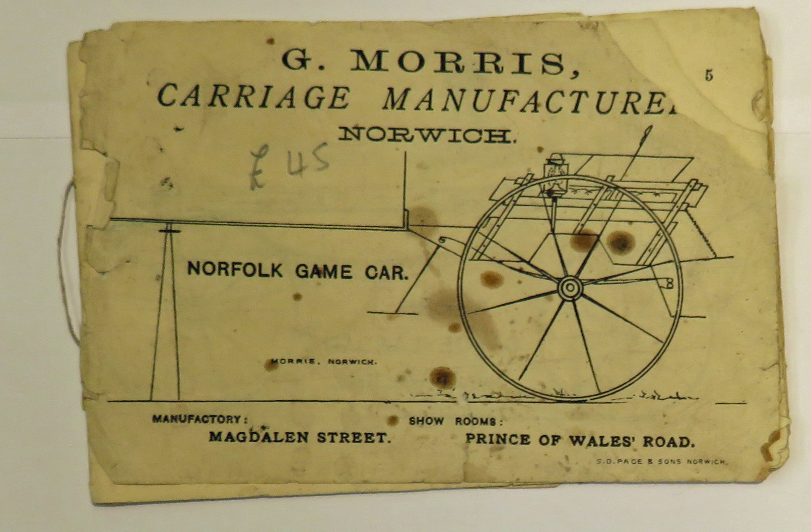 G. Morris Carriage Manufacturer 