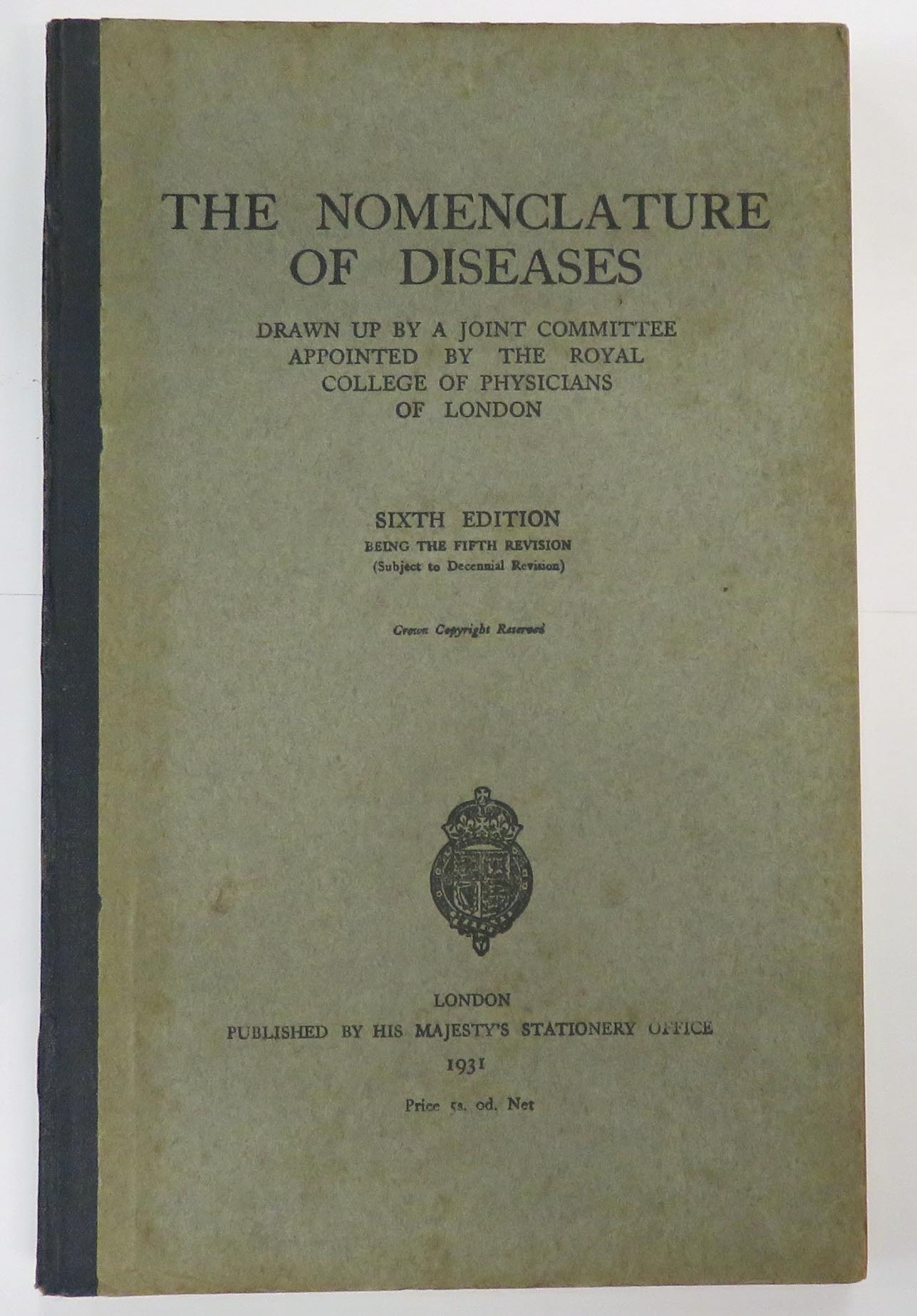 The Nomenclature Of Diseases 