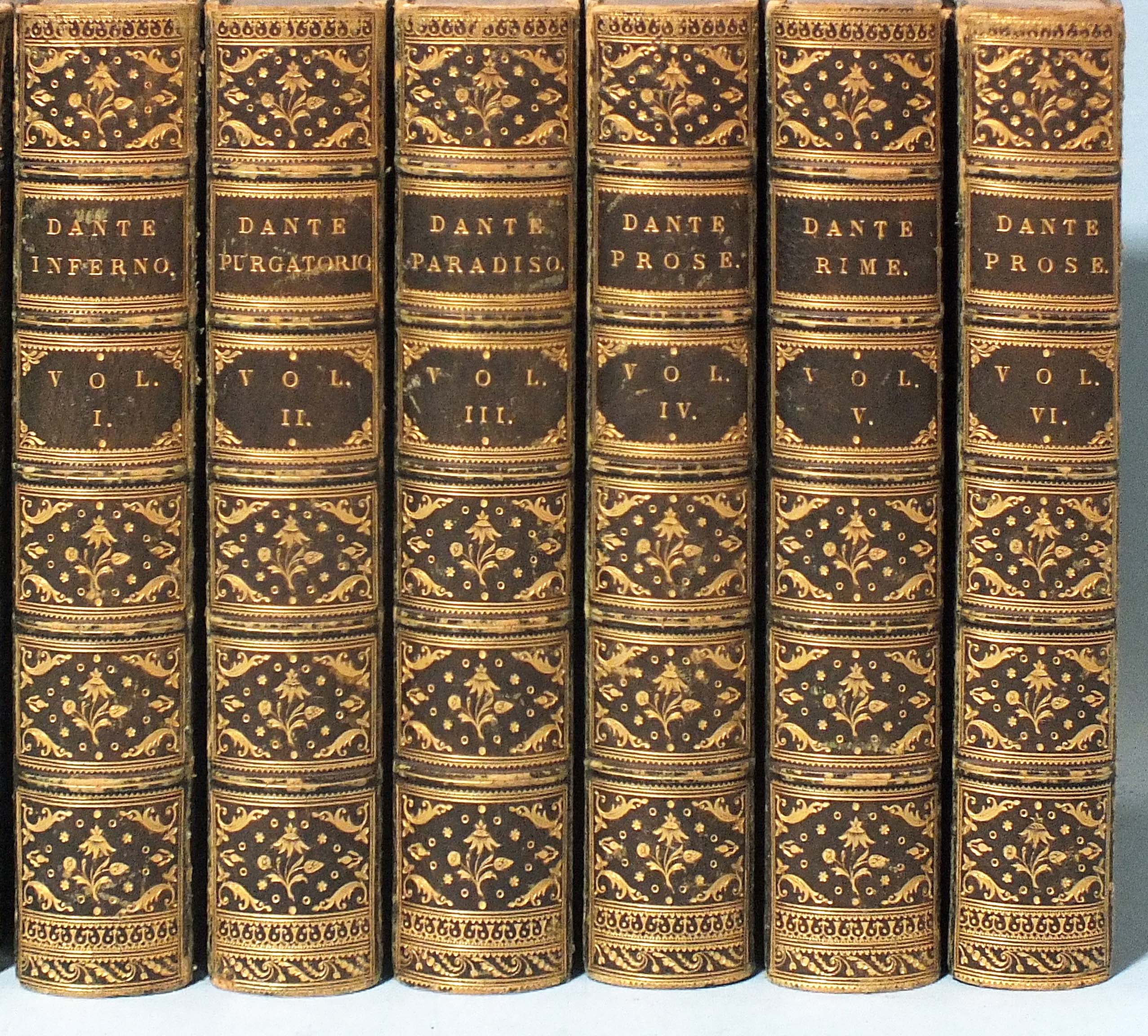 The Works of Dante in Six Volumes Fine Binding