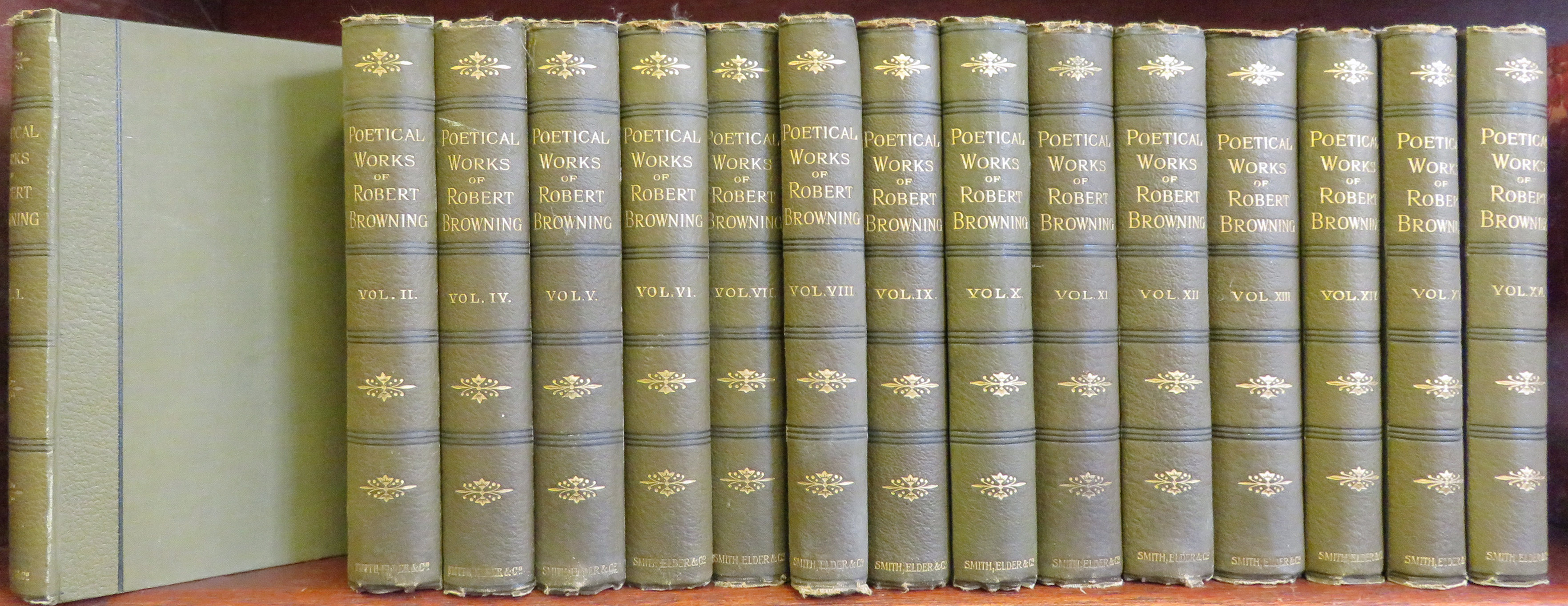 The Poetical Works of Robert Browning 15 volumes 