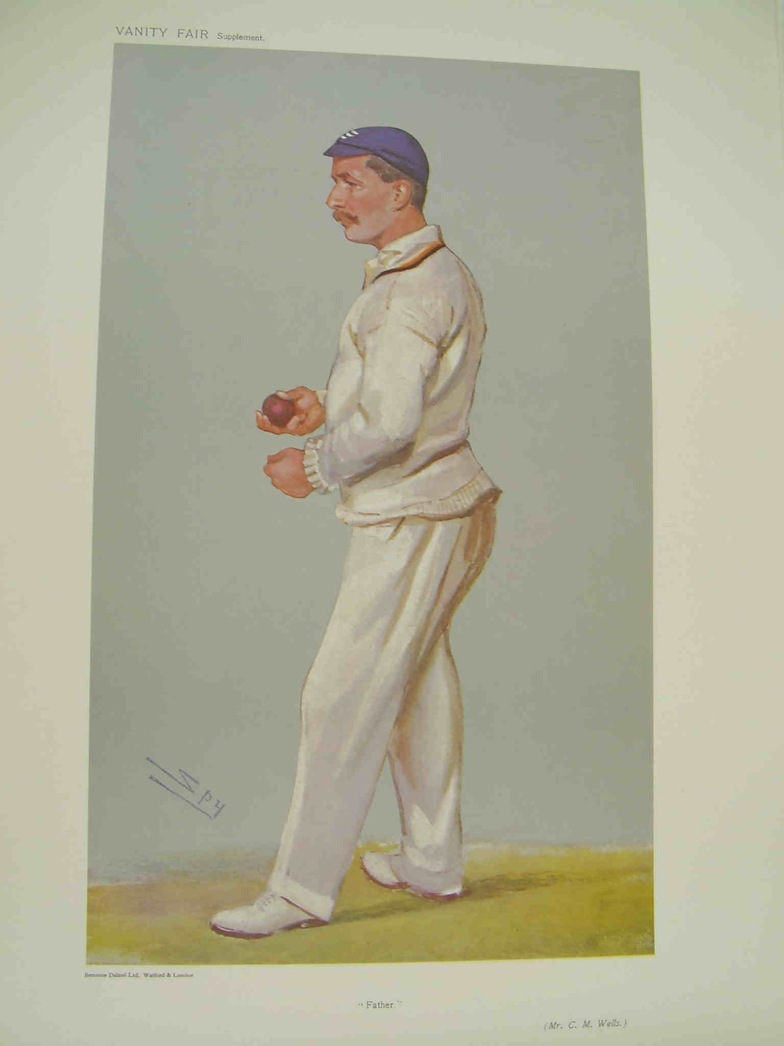 Vanity Fair Cricket Print. C.M.Wells 
