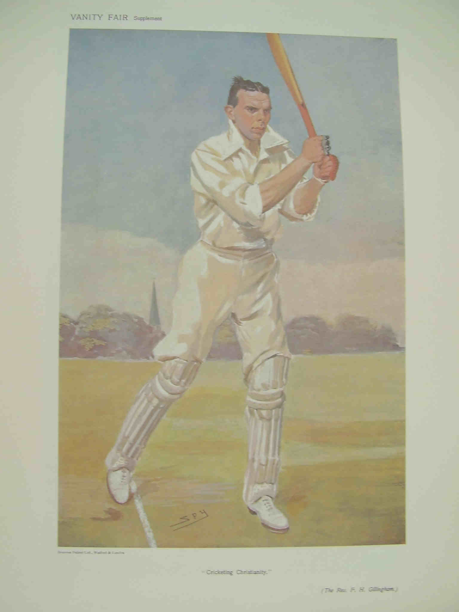 Vanity Fair Cricket Print. The Rev. F. H. Gillingham 