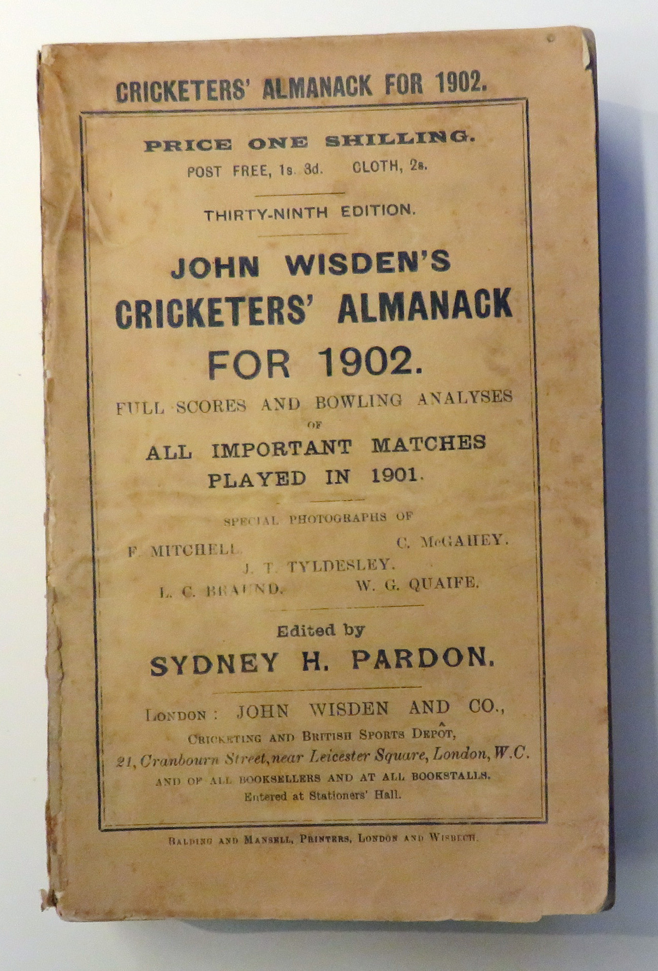 **John Wisden's Cricketers' Almanack For 1902