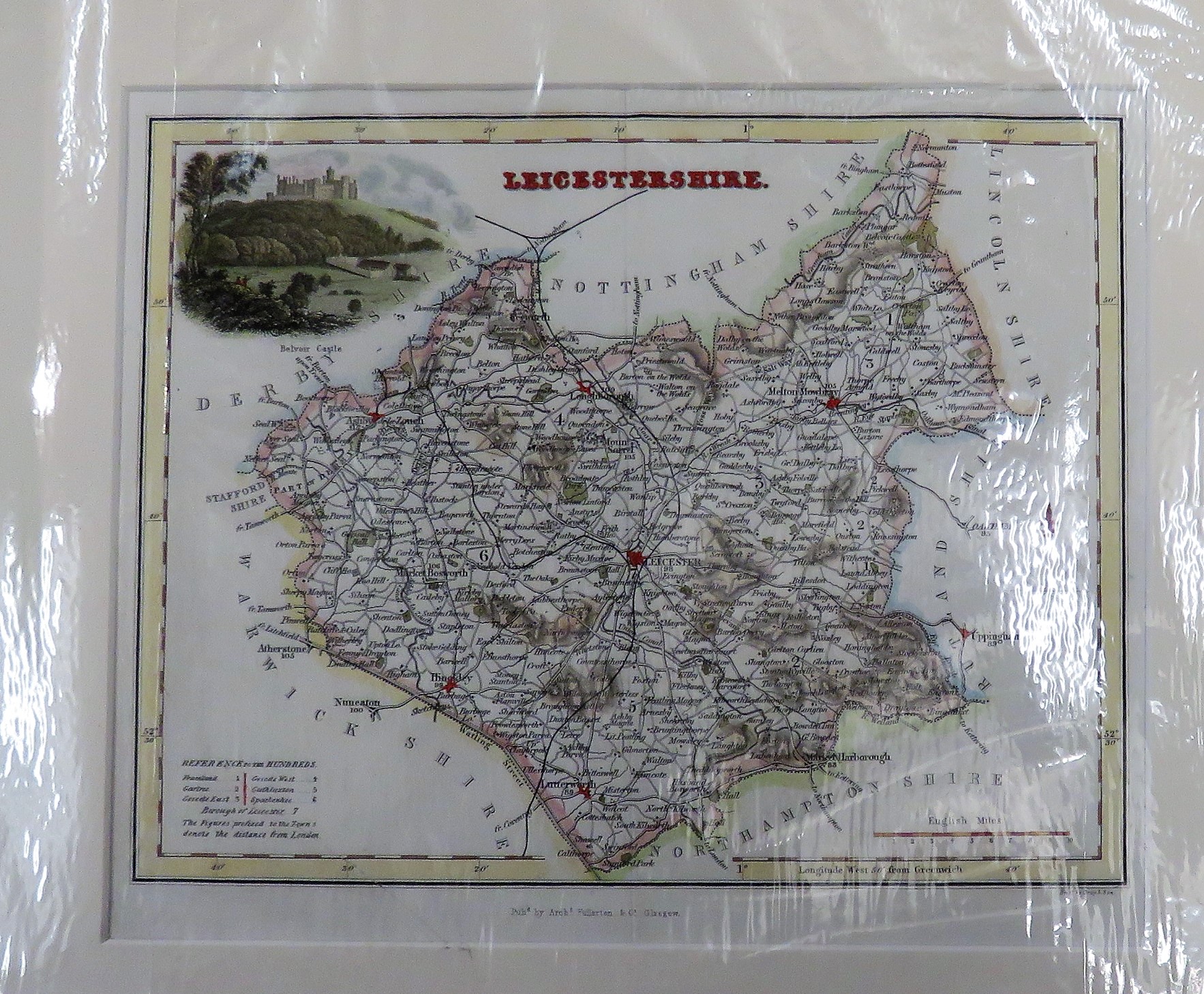 Map of Leicestershire By Fullerton 1830