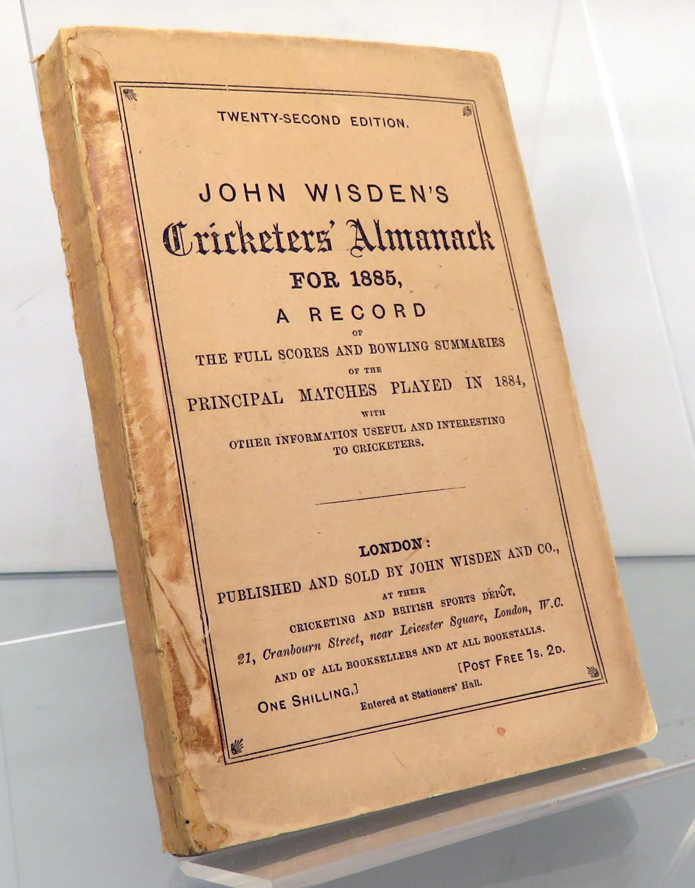 John Wisden's Cricketers' Almanack for 1885