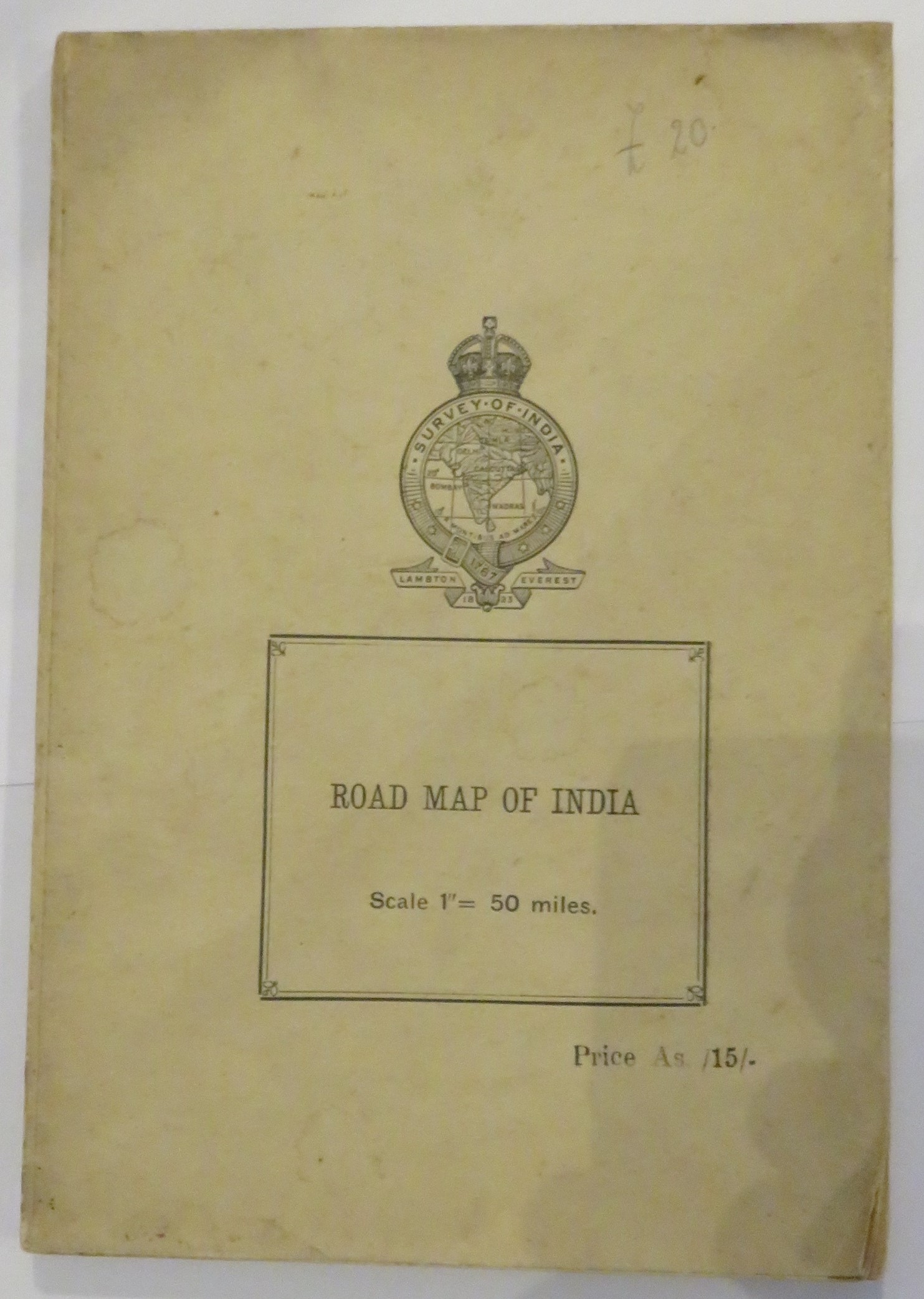 Road Map of India Scale 1:50 