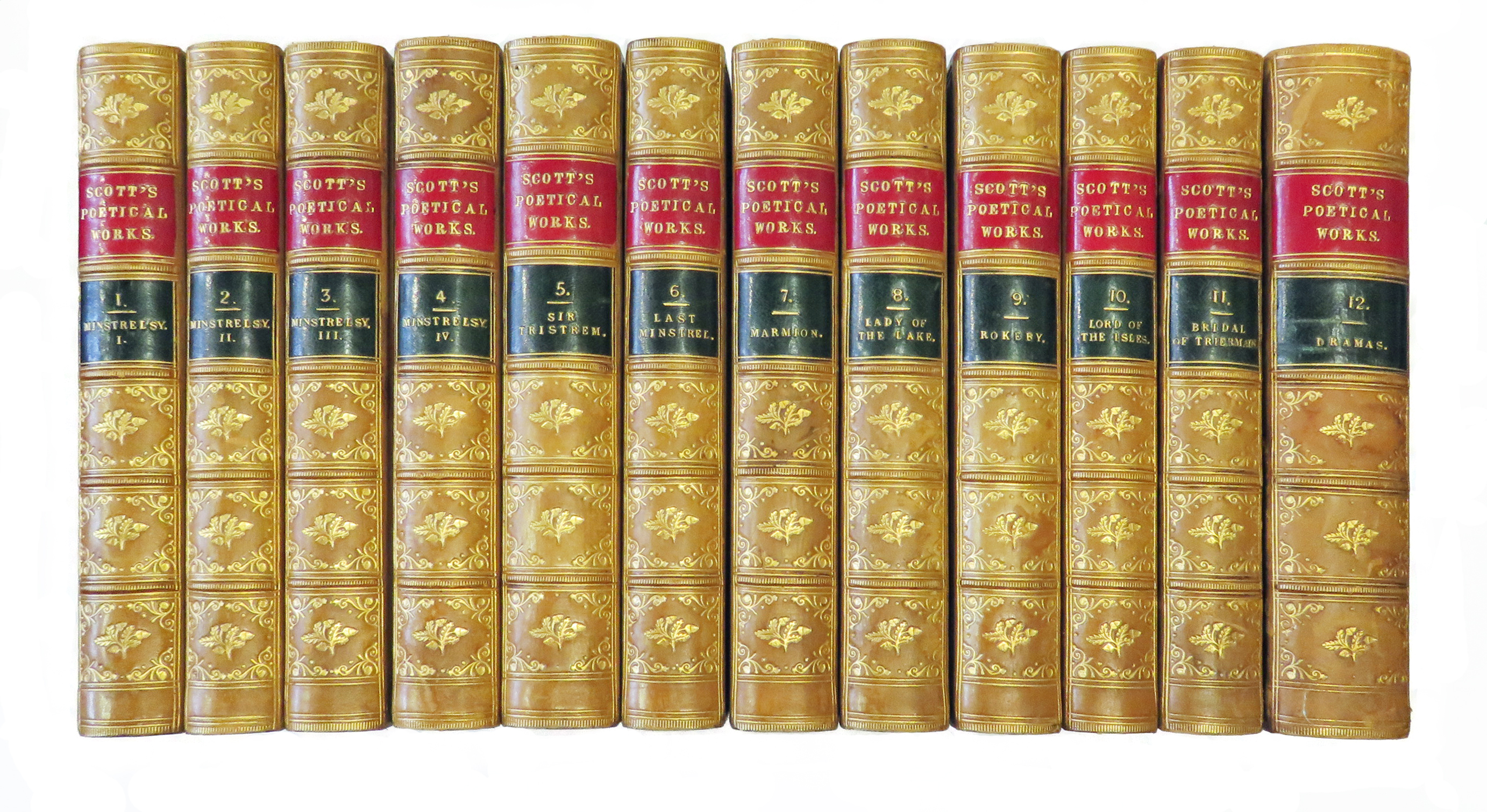 The Poetical Works of Sir Walter Scott, Bart. In Twelve Finely Bound Volumes.