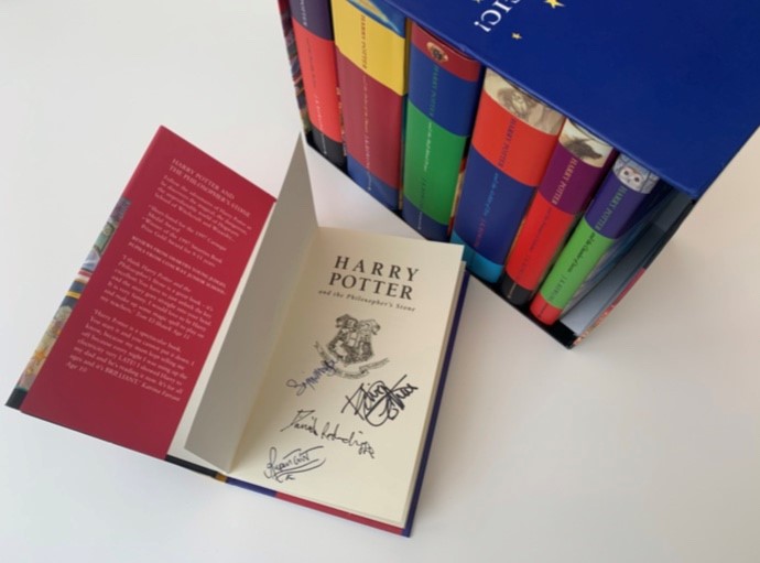 Complete Boxed Set of Harry Potter Books SIGNED by Cast Members