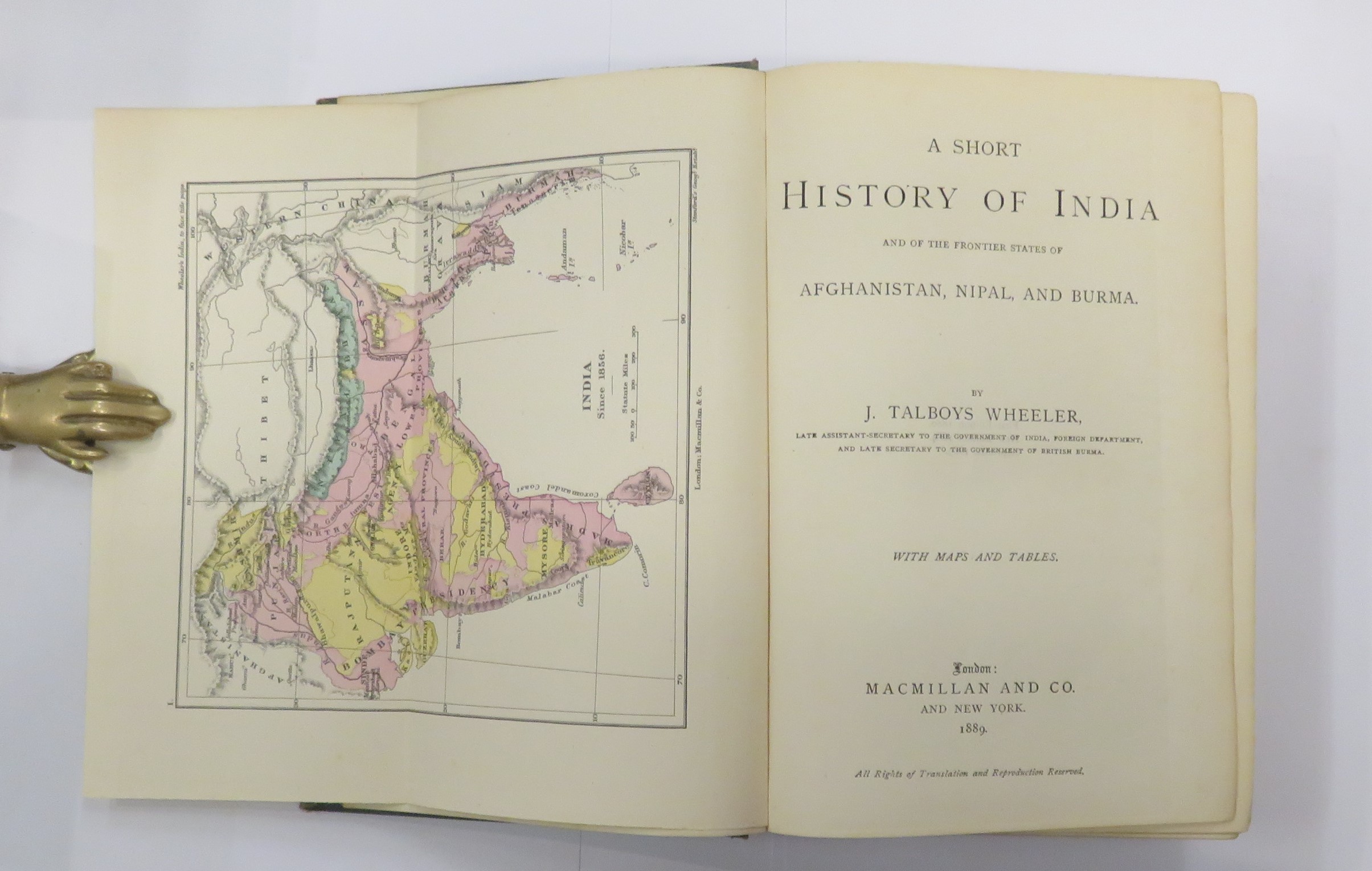 A Short History of India and The Frontier States of Afghanistan, Nipal, and Burma