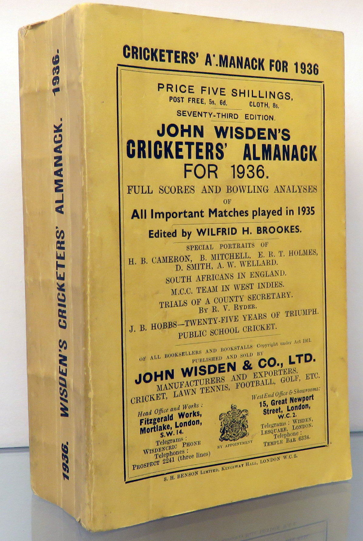 John Wisden's Cricketers' Almanack For 1936