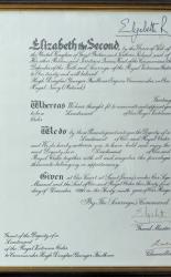 RVO Signed by Queen Elizabeth