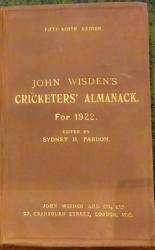 **John Wisden's Cricketers' Almanack For 1922**
