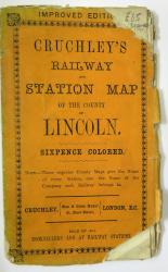 Cruchley's Railway And Station Map Of The County Of Lincoln