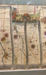 The Road From Nottingham To Grimsby in the Count of Lincolne Original Map 