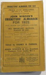 John Wisden's Cricketers' Almanack For 1922