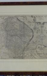 Saxton Kip Map of Lincolnaie Comitatus Ubi Olim Infederunt Coritani (Lincolnshire)